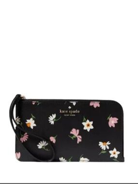 Kate Spade Lucy Floral Waltz Medium L-zip Wristlet